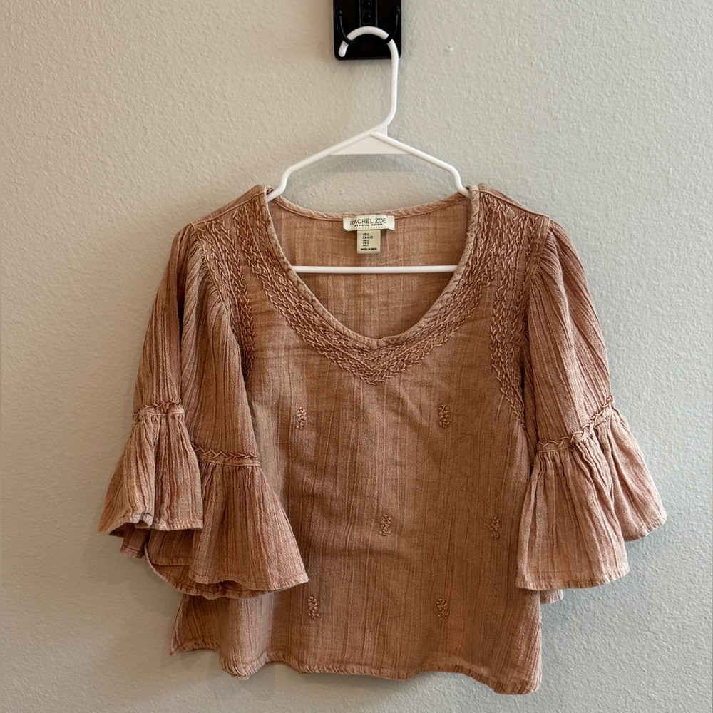 Rachel Zoe Dusty Pink Peasant Blouse